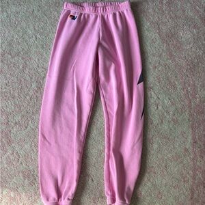 Lightning Bolt Pink Aviator Nation sweatpants!